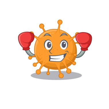 Sportif bir boks sporcusu olarak anaplasma maskot tasarımı