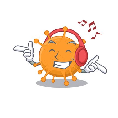 Anaplasma Çizgi Film Tasarımı Kulaklıkla müzik dinleme konsepti