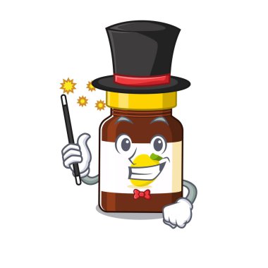 Anaplasma çizgi film tasarım stilinde muhteşem bir akıllı sihirbaz.