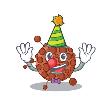 Arkadaş canlısı palyaço neisseria maskot karakter tasarımı konsepti