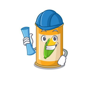 Mısırın mavi izli karikatür resmi.