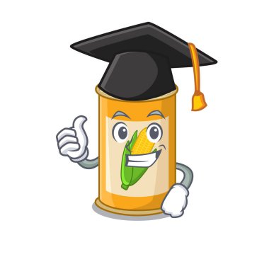 Mezuniyet töreninde şapka takan mısır tenekesi tasarımı ile gurur duyuyorum.