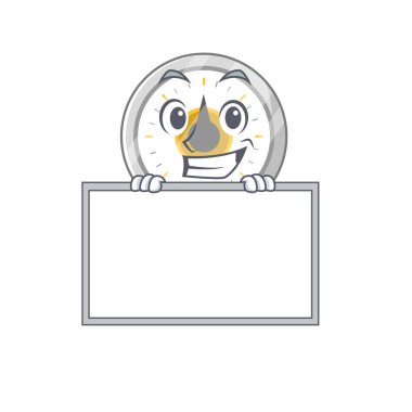 Masanın arkasında duran komik çizgi film tasarım tarzı mutfak zamanlayıcısı. Vektör illüstrasyonu