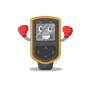 Bir boks şampiyonu olarak bilgisayar karikatür karakter tasarımı dalgıcı