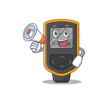 Bilgisayar karton resim stili dalın megafondan duyuru yapın