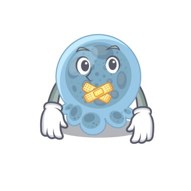 Pasteurella çizgi film karakteri tarzında garip, sessiz bir yüzü var. Vektör illüstrasyonu