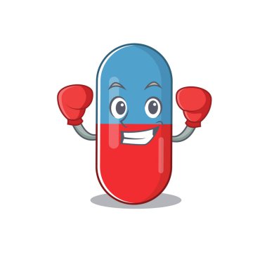 Haplar uyuşturucu karikatür karakter tasarımı boks şampiyonluğu