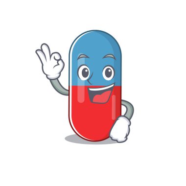 Haplar, uyuşturucu maskot tasarımı, tamam parmak pozları.