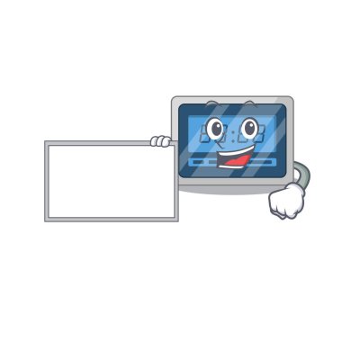 Dijital zamanlayıcının çizgi film karakteri tasarımı. Vektör illüstrasyonu