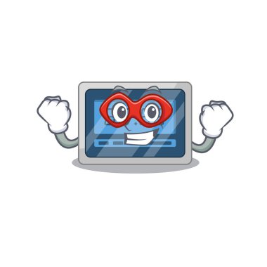 Süper kahraman karakterinde dijital zamanlayıcı çizimi. Vektör illüstrasyonu