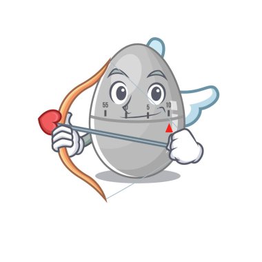 Aşk tanrısı çizgi filminde yumurta mutfağı zamanı. Oklu.