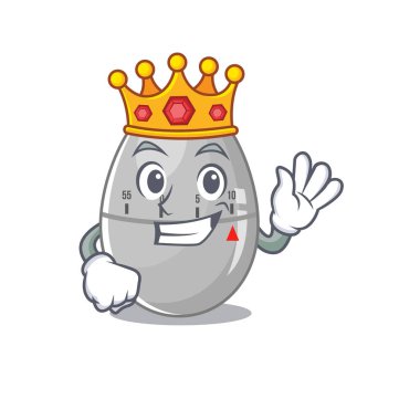 Yumurta mutfağının bilge kralı, altın kaplama maskotluk tasarımı.