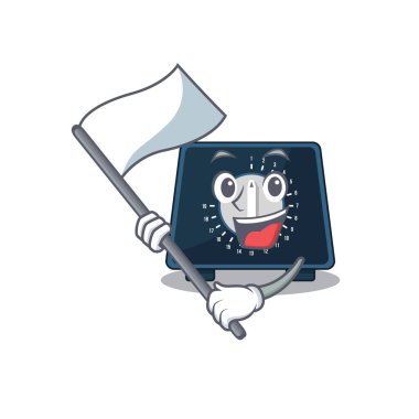 Beyaz bayraklı kahraman bir mutfak zamanlayıcısı.