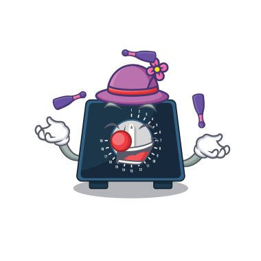 Bir mutfak zamanlayıcı çizgi film tasarım stili hokkabazlık yapmayı başardı