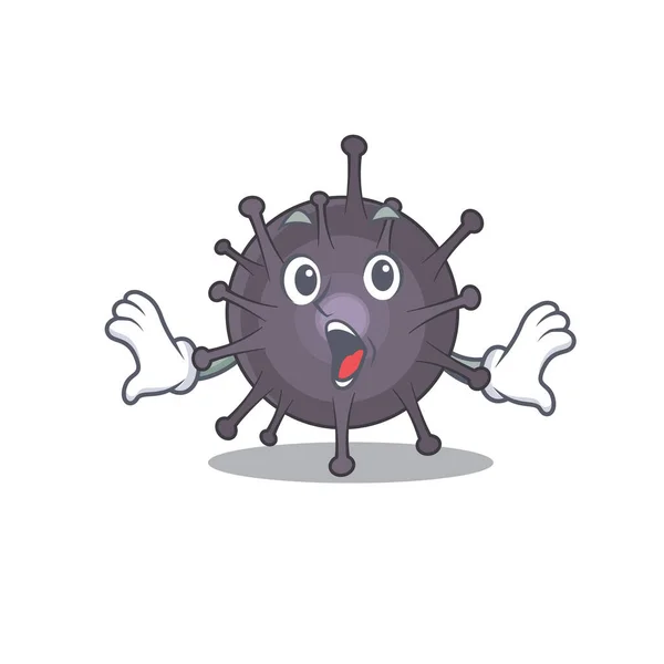 Concepto Diseño Mascota Salmonella Que Muestra Gesto Sorprendido Ilustración Vectorial — Vector de stock