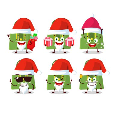 Noel Baba 'nın kadın çantalı simgeleri çizgi film karakteri