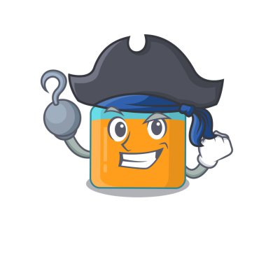 Tek elli bir Korsan karakterinde bal kavanozu çizgi film tasarımı