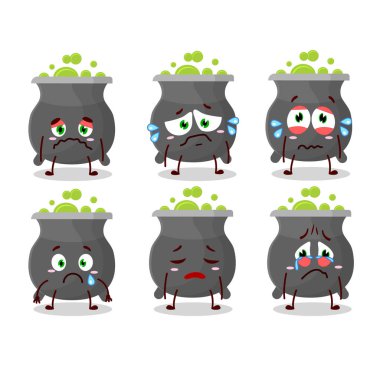 Hüzünlü ifadesiyle karakterde kazan karikatürü