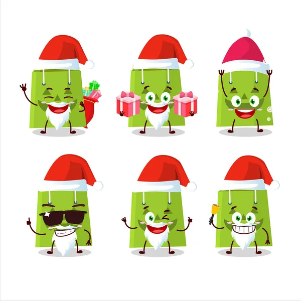 Άγιος Βασίλης emoticons με Halloween tote τσάντα κινουμένων σχεδίων χαρακτήρα — Διανυσματικό Αρχείο