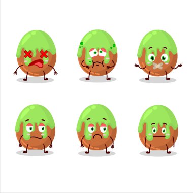 Çikolata yeşili, ifadesiz çizgi film karakteri