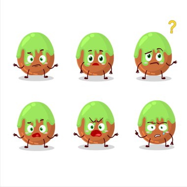 Çikolata yeşili şekerin çizgi film karakteri.