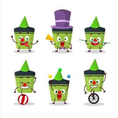 Çeşitli sirk gösterileri olan yeşil fosforlu kalem karakteri.