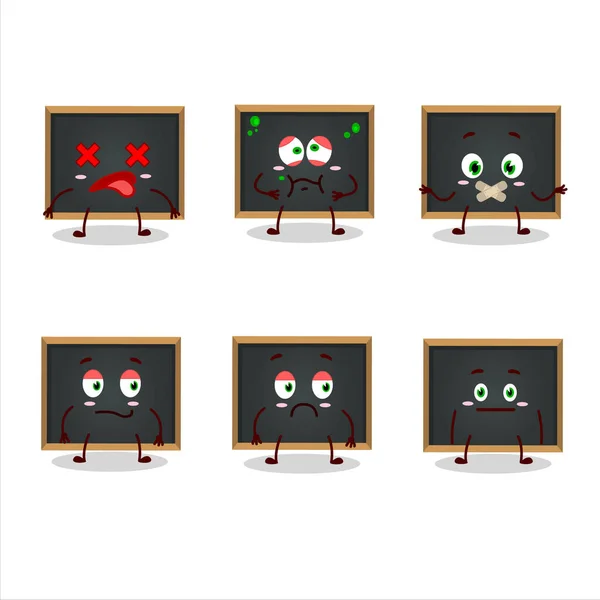Blackboard cartoon in karakter met nope expressie — Stockvector