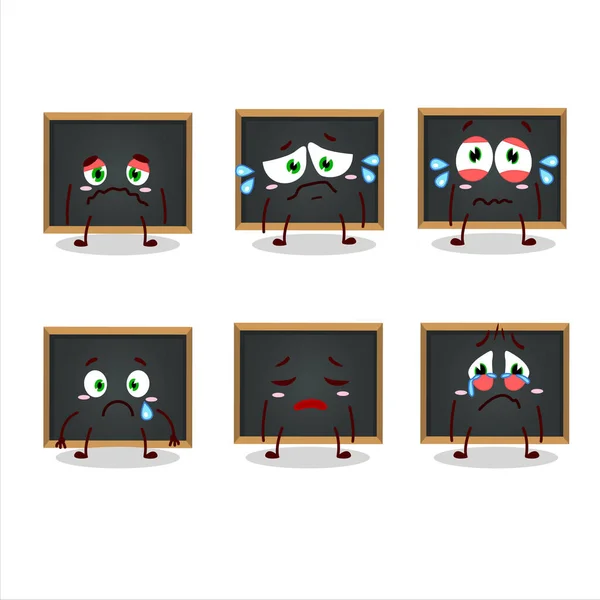 Desenhos animados Blackboard em caráter com expressão triste — Vetor de Stock