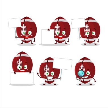 Rugby topu çizgi film karakteri bilgi panosu getir