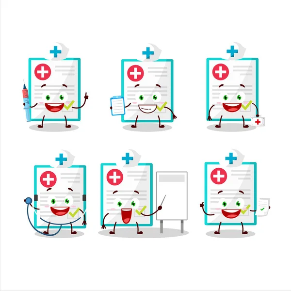 Emoticono Profesión Médica Con Carácter Dibujos Animados Pago Médico Ilustración — Vector de stock
