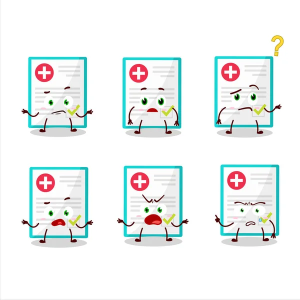 Cartoon Character Medical Payment What Expression Vector Illustration — Stock Vector