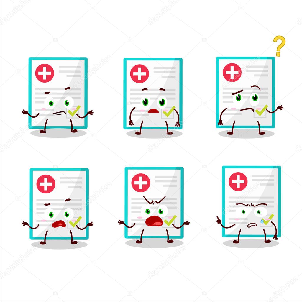 Cartoon character of medical payment with what expression.Vector illustration