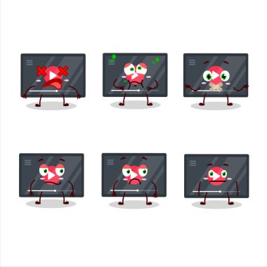 Görüntü oynatma düğmesi olmayan çizgi film karakteri