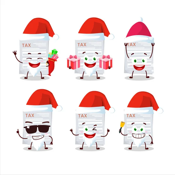 Santa Claus emoticons with tax pay cartoon character — стоковий вектор