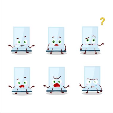 Hangi ifadeyle çizgi film karakteri. Vektör illüstrasyonu