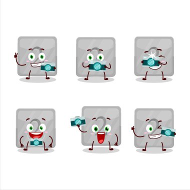 İlk gümüş düğmeli çizgi film karakteri ile fotoğrafçılık mesleği simgesi