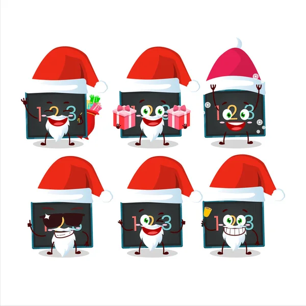 Santa Claus emoticons with numeric on board cartoon character — стоковий вектор