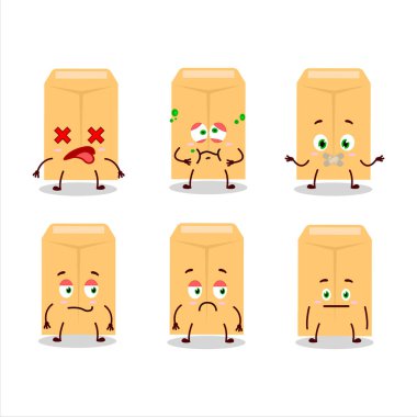 kahverengi zarf çizgi film karakteri.