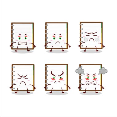 Çeşitli kızgın ifadeleri olan çizgi film karakterleri