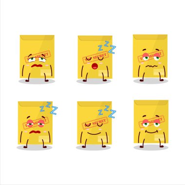 Uykulu ifadesi olan gizli belgenin çizgi film karakteri