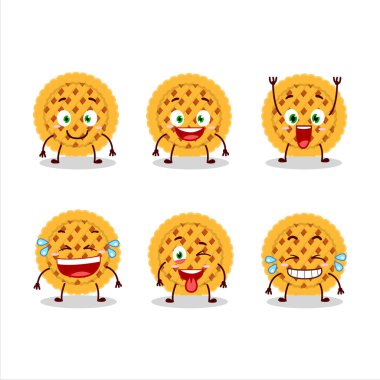 Gülen suratlı balkabağı turtasının çizgi film karakteri