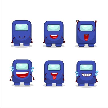 Aramızda gülen yüzlü, mavi bir çizgi film karakteri