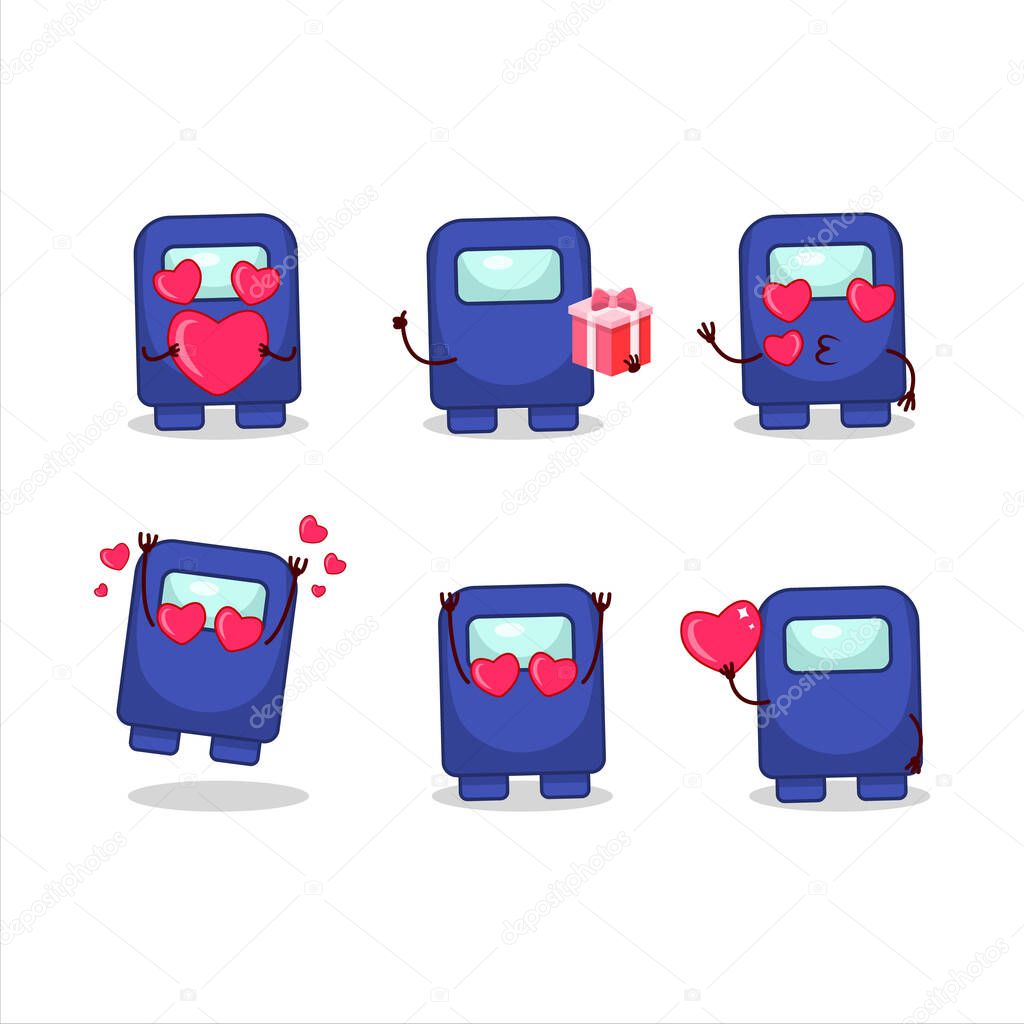 Among Us Blue Cartoon Character With Love Cute Emoticon Vector Illustration Premium Vector In Adobe Illustrator Ai Ai Format Encapsulated Postscript Eps Eps Format