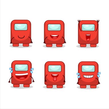 Aramızda gülen yüzlü kırmızı çizgi film karakteri