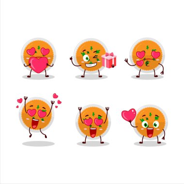 Patates püresi çizgi film karakteri. Sevgi dolu bir ifade.