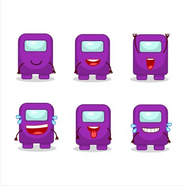 Aramızda gülme ifadeli bir çizgi film karakteri. Vektör illüstrasyonu.