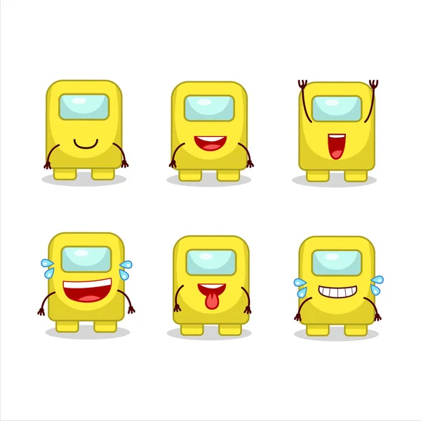 Personaje de dibujos animados de entre nosotros amarillo con expresión de sonrisa — Vector de stock