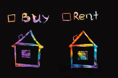 kavram satın almak veya kiralamak. onay kutuları ile renkli bir metin