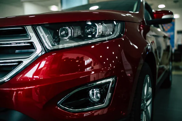 Close View Row New Car Design Dealership Indoors — Stock Photo, Image