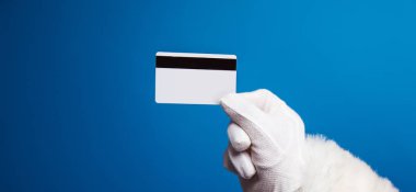  Noel ve Yeni Yıl konsepti. Noel Baba 'nın kredi kartı 